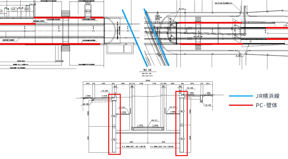 道路整備の図面