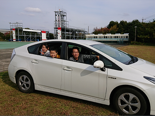 家族とドライブ